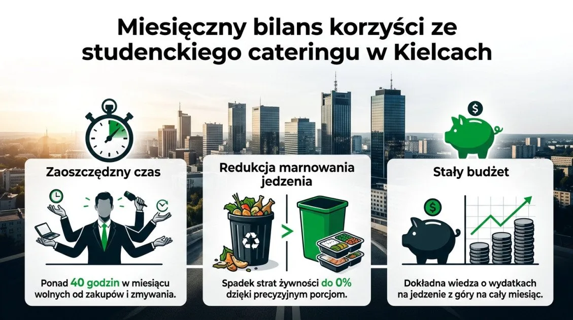 Miesięczny bilans korzyści ze studenckiego cateringu w Kielcach