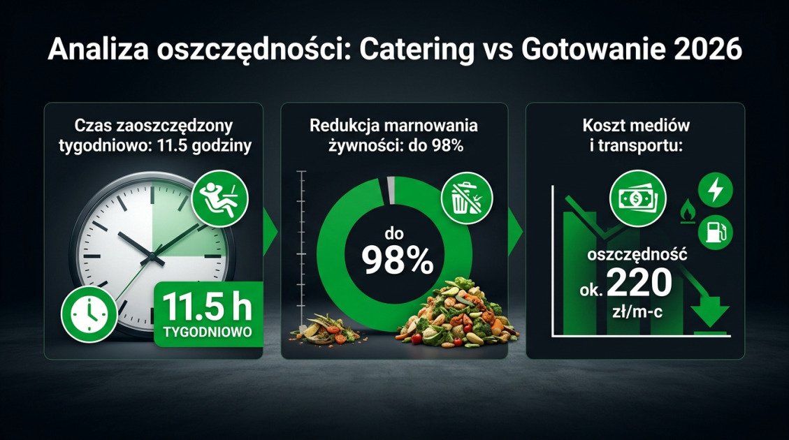 Analiza oszczędności: Catering vs Gotowanie 2026