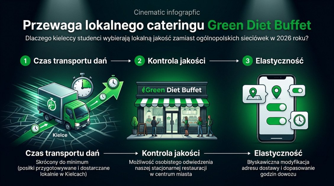 Przewaga lokalnego cateringu Green Diet Buffet